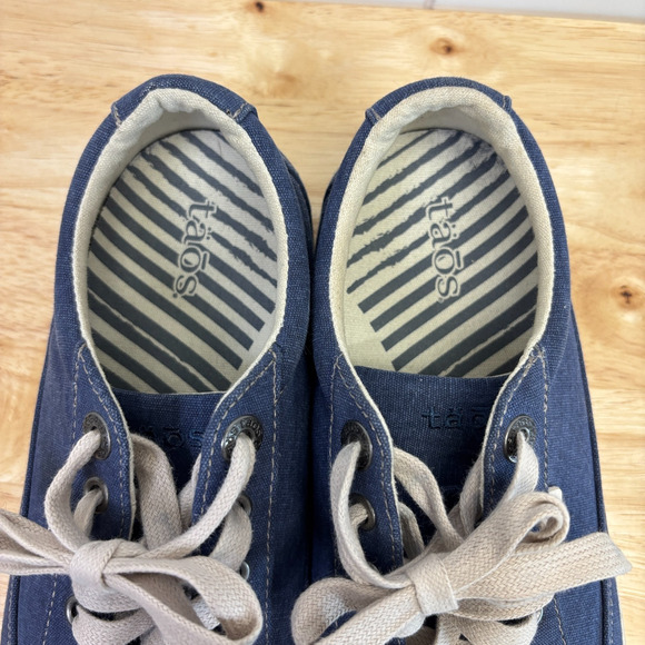 Taos Womens Moc Star Preppy Everyday Canvas Lace Up Sneakers Size 8.5 Casual Fun - Picture 7 of 7
